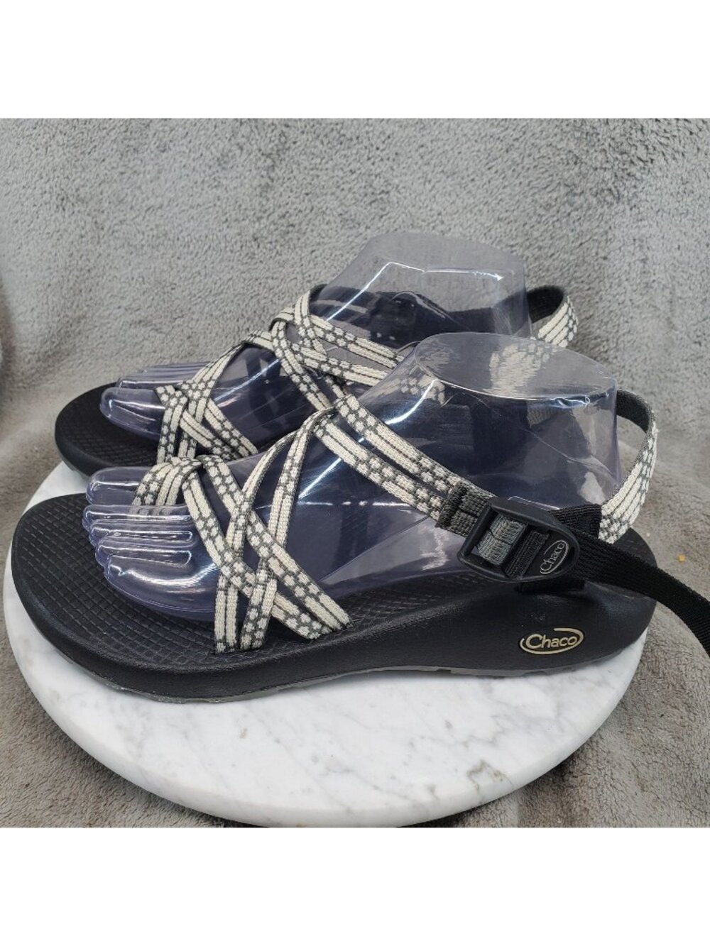 Chaco Shoes Womens Size 10 ZX/2 Yampa Gray Textile Strappy Sandals *Read*